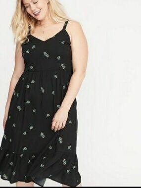 Old Navy Midi Cami Daisy Sweetheart Sun Dress Size Medium